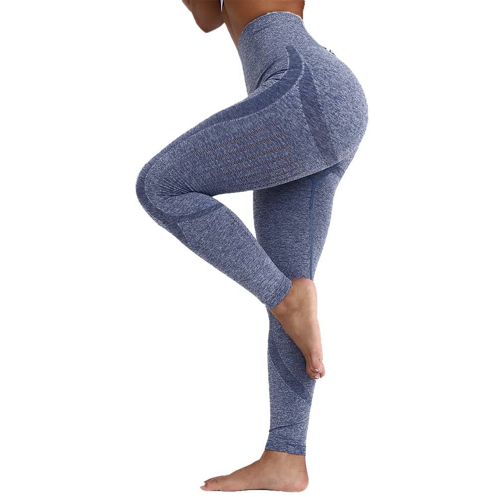 Yogazen Seamless Leggings - Blue