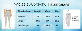 Yogazen Women's High-Waist Textured Scrunch Leggings – Gray