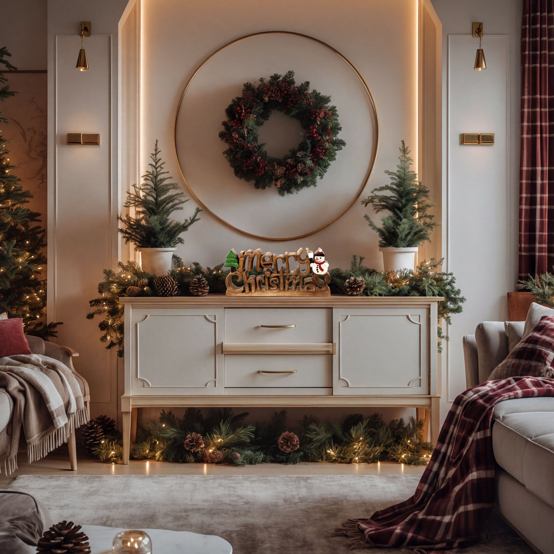 Handmade wooden Yuletide Charm sculpture, artistic Christmas home decor by LAY006, showcasing detailed wooden craftsmanship.