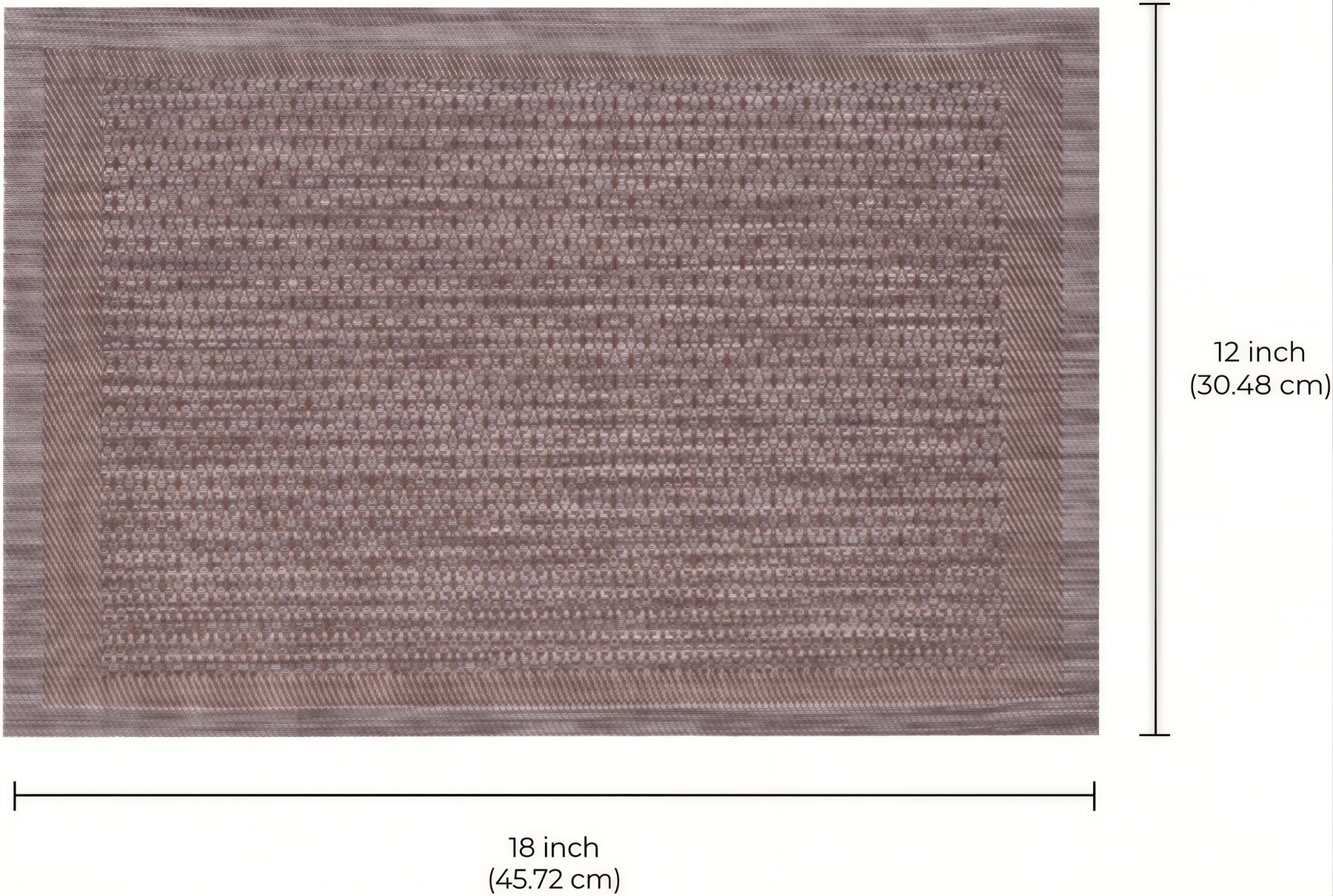 Brown gold PVC placemats with heat-resistant, washable surface, ideal for indoor and outdoor kitchen table protection.