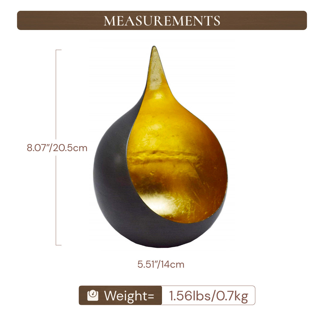 Gold and Black Tea-Light Candle Holders - Set of 3