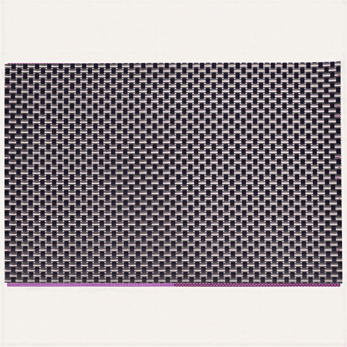 Black and gold PVC placemats with a stylish design, heat and scratch resistant, washable, ideal for indoor and outdoor tables.