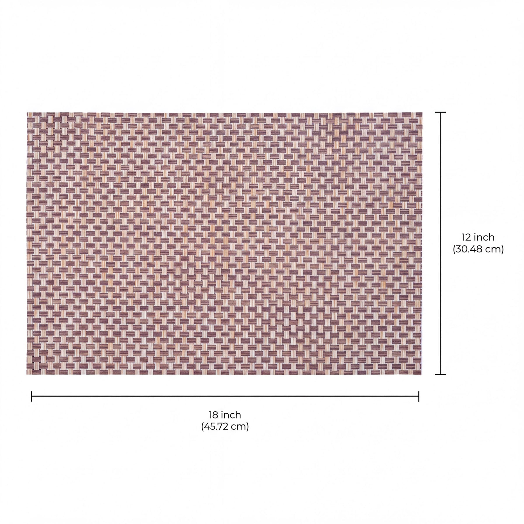 Set of four PVC placemats for dining table, durable and waterproof, perfect for protecting surfaces during meals.
