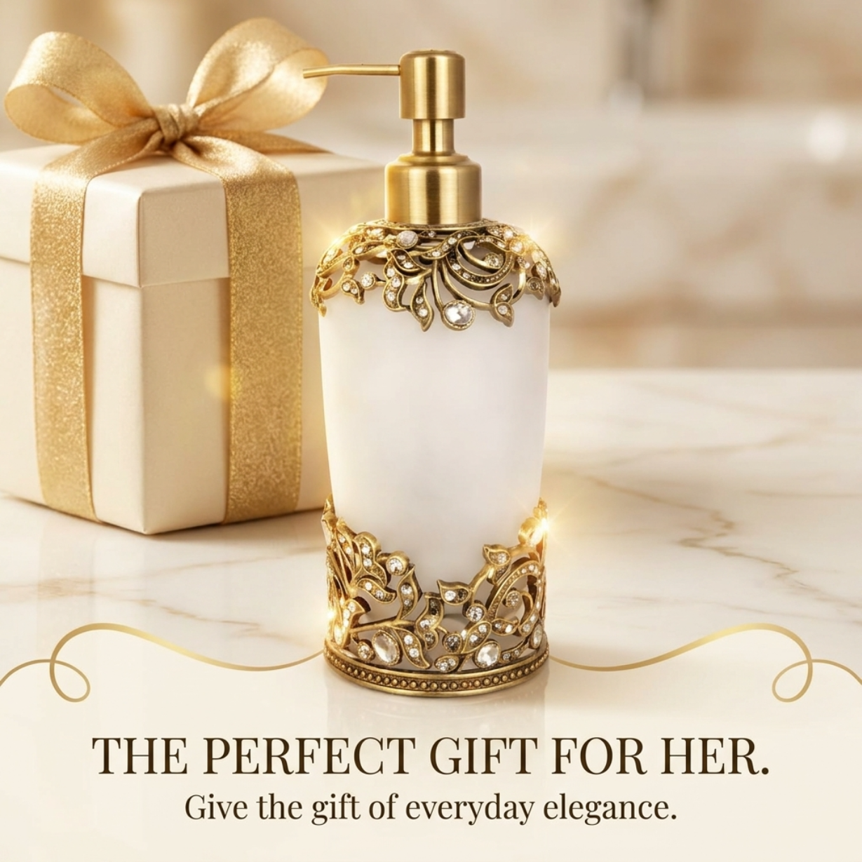 Liora Bloom handmade soap dispenser, modern decorative bathroom accessory, 9 oz lotion dispenser with stylish design.