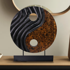 Yin Yang Handmade Wooden Sculpture