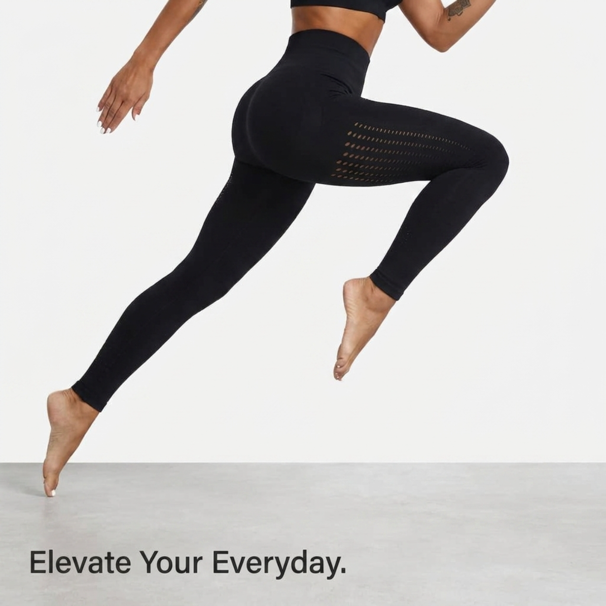 Yogazen Women's High-Waist Seamless Leggings – Ruched Butt Tummy-Control Tights