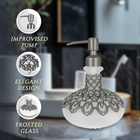 Capriana Haven – Modern Decorative Bathroom Accessory Handmade Soap Dispenser, 12.5 oz - Decozen 