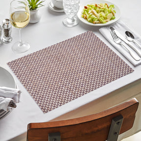 Set of four PVC placemats for dining table, durable and stylish, by brand 88186, perfect for protecting and decorating your table.