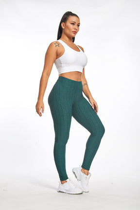 Yogazen Women's High-Waist Scrunch Booty Leggings – Green