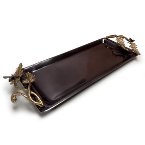 The Fern Collection vanity tray, a stylish bath decor piece with lush fern design, made by 719002.
