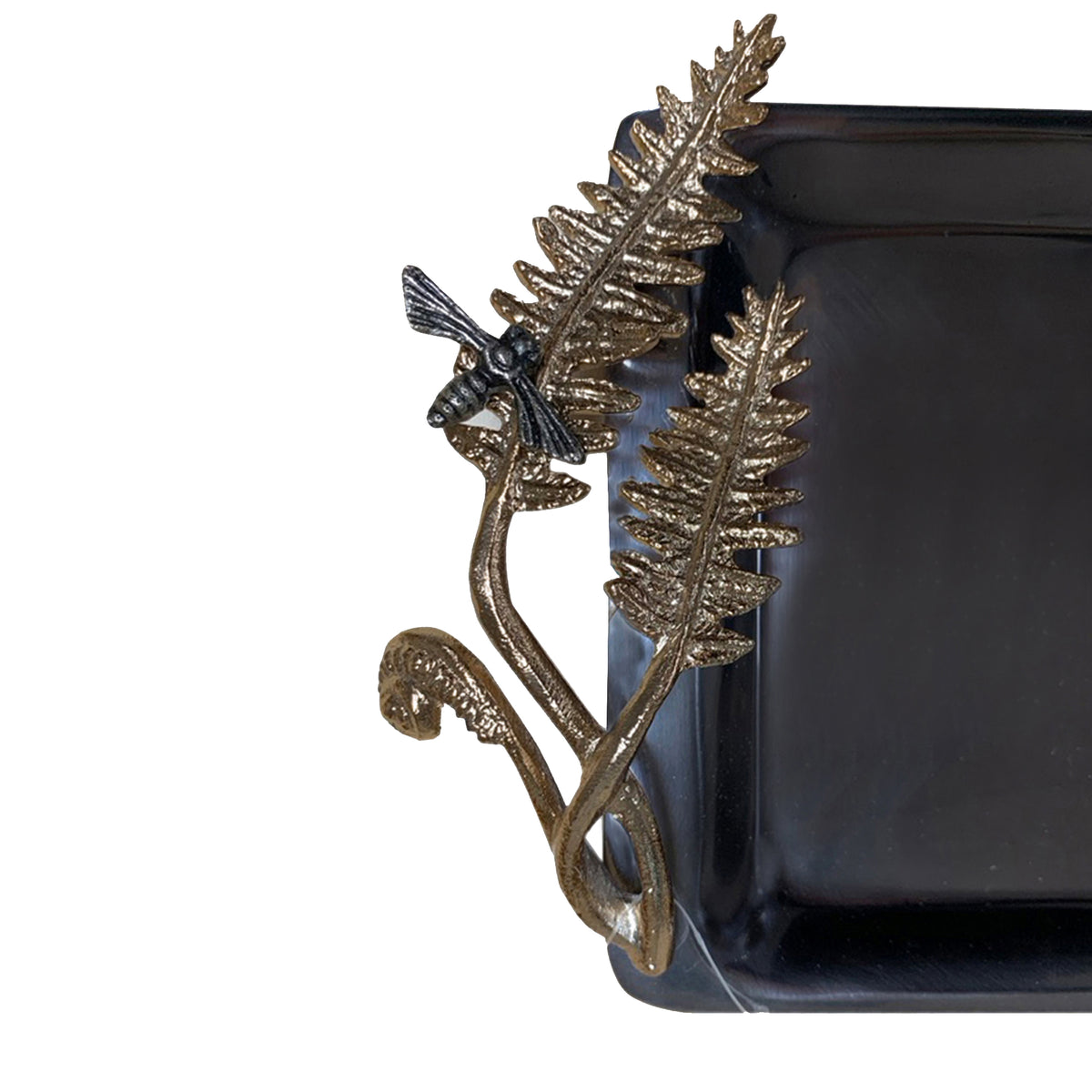 Fern Collection vanity tray for bath décor, featuring a stylish design with green fern accents and elegant craftsmanship.