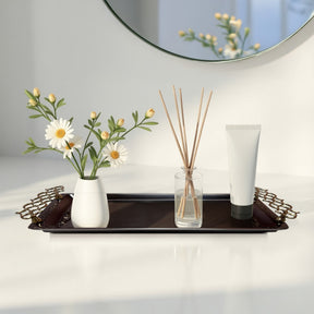 Elegant Haven – Modern Decorative Counter Accent Handmade Bathroom Vanity Tray - Decozen