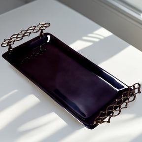 Elegant Haven – Modern Decorative Counter Accent Handmade Bathroom Vanity Tray - Decozen