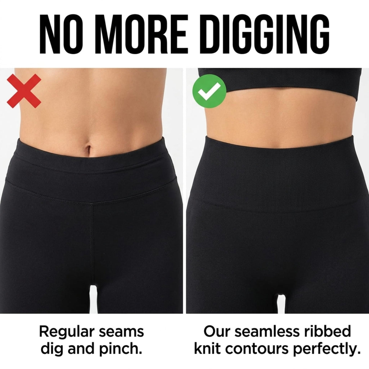 Yogazen Women's Seamless 2-Piece Workout Set – Black