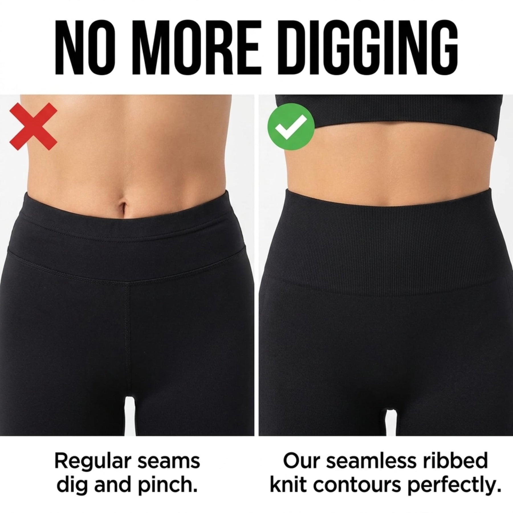 Yogazen Women's Seamless 2-Piece Workout Set – Black
