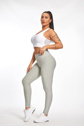 Yogazen Women's High-Waist Scrunch Booty Leggings – Gray