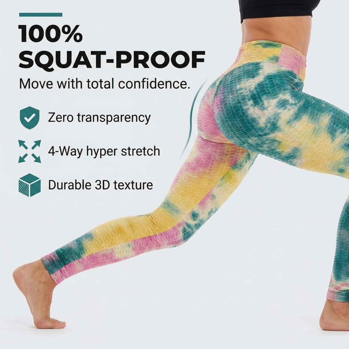Yogazen Women's High-Waist Printed Capri Leggings – Yellow/Green