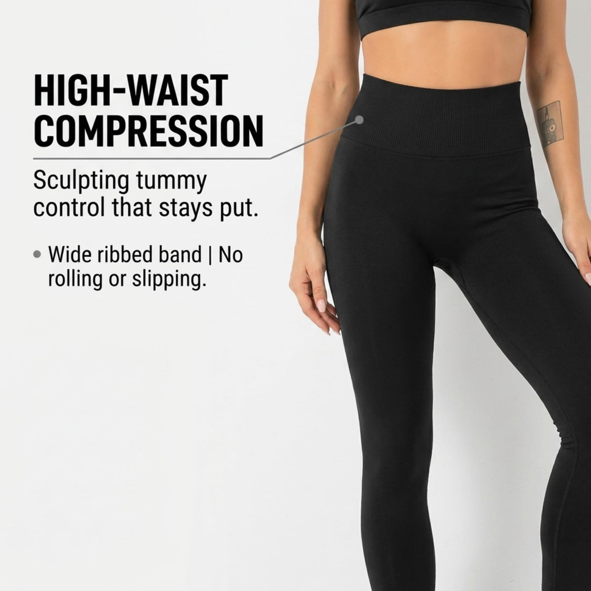 Yogazen Seamless 2-Piece Workout Set - Black