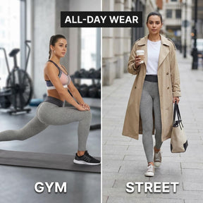 Yogazen Women's High-Waist Capri Leggings – Gray