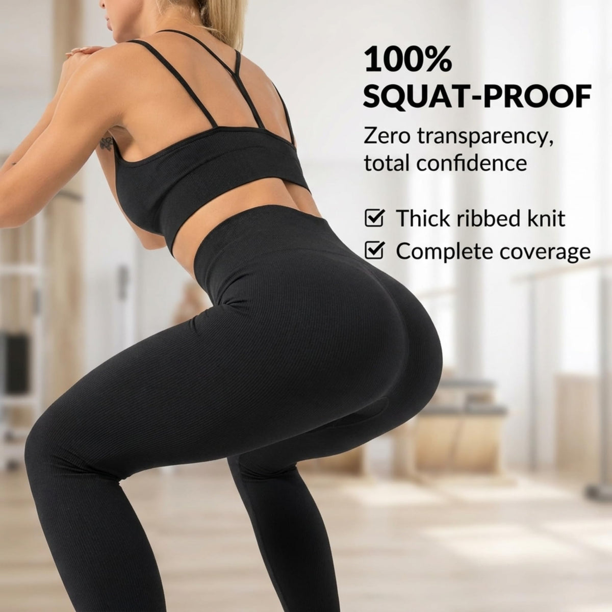 Yogazen Seamless 2-Piece Workout Set - Black