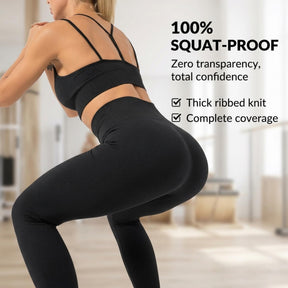 Yogazen Seamless 2-Piece Workout Set - Black