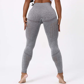 Yogazen Women's High-Waist Seamless Leggings – Light Gray