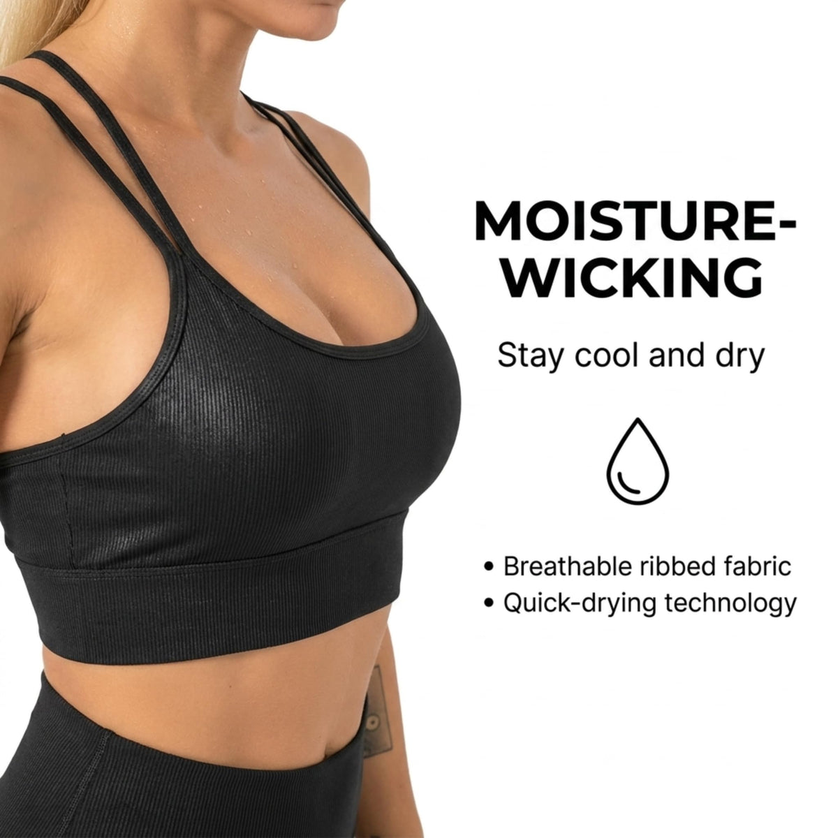 Yogazen Seamless 2-Piece Workout Set - Black