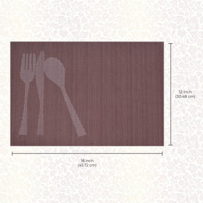 Decozen Placemats - Table Protector for Kitchen Decor Scratch Heat Resistant Placemats Washable Wipeable Indoor Outdoor Home Decor Table Place Mats Vinyl PVC 18x12 Inches - Brown