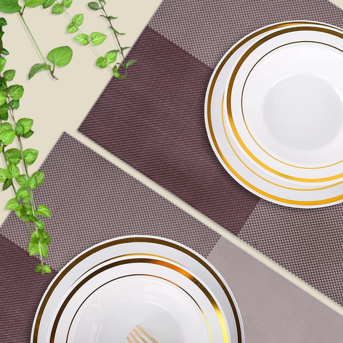 Decozen Placemats - Table Protector for Kitchen Decor Scratch Heat Resistant Placemats Washable Wipeable Indoor Outdoor Home Decor Table Place Mats Vinyl PVC 18x12 Inches - Brown