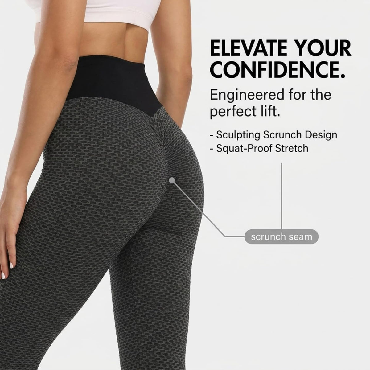 Yogazen Women's High-Waist Capri Leggings – Black