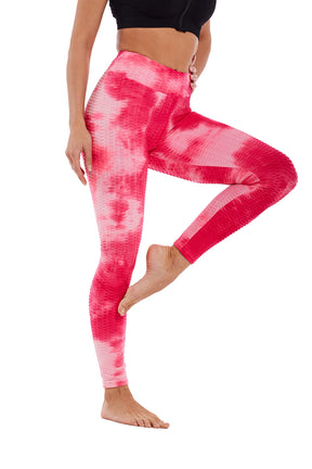 Yogazen Capri Leggings - Red/Pink