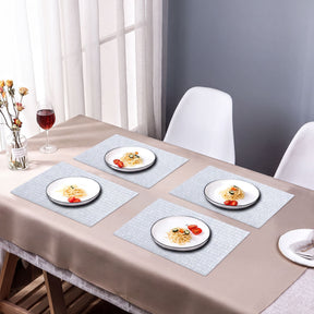 Set of 4 PVC placemats by 618EVA-9-1-4, featuring colorful and durable plastic surface for table protection and decoration.