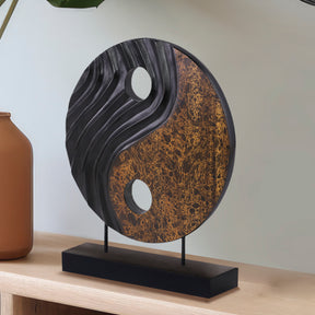 Yin Yang Handmade Wooden Sculpture