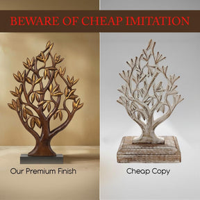 Tree of Life Sculpture – Handcrafted Wooden Decor | Acacia Wood Art Gift