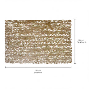 Set of six AMF032-GLD PVC cut-out placemats with intricate designs, perfect for protecting surfaces and enhancing table decor.