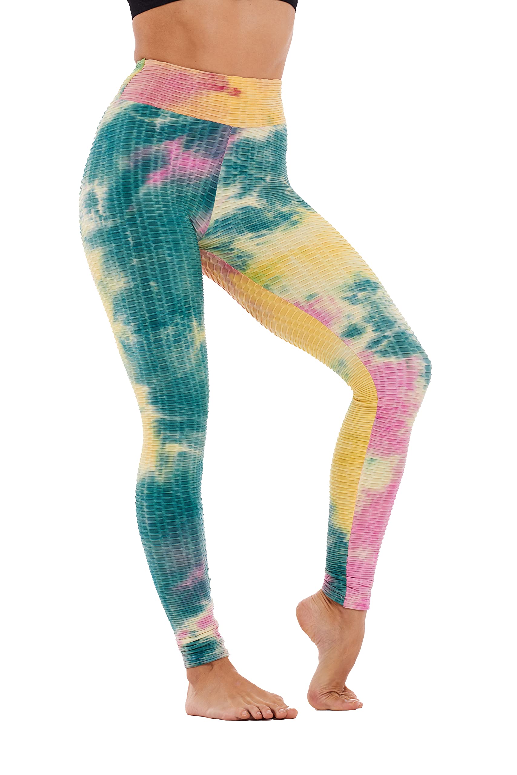Yogazen Printed Capri Leggings - Yellow Green