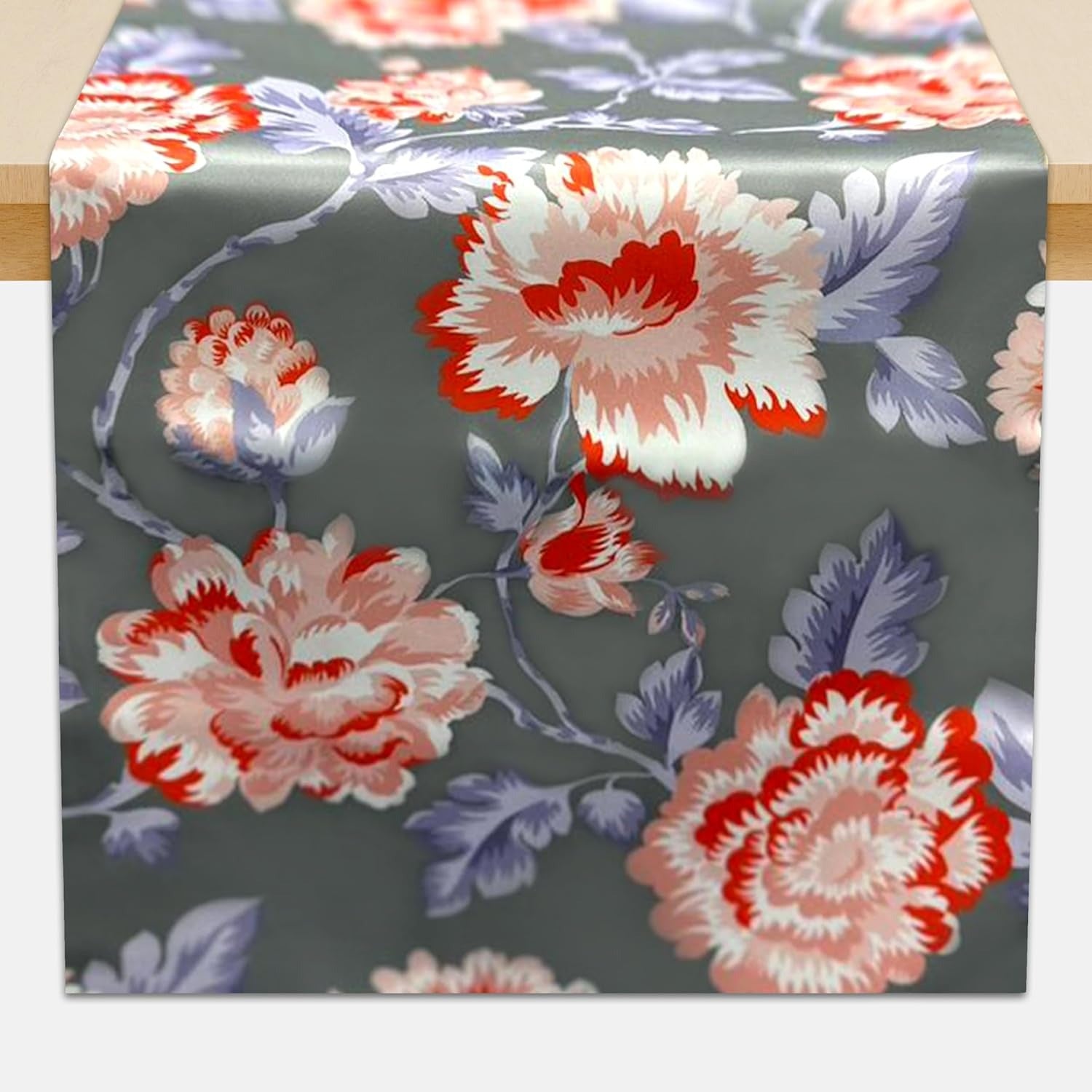 Decozen Table Runner - Japanese Print Floral Design Perfect for Kitchen Dining Room Home Decor Console Table Farmhouse