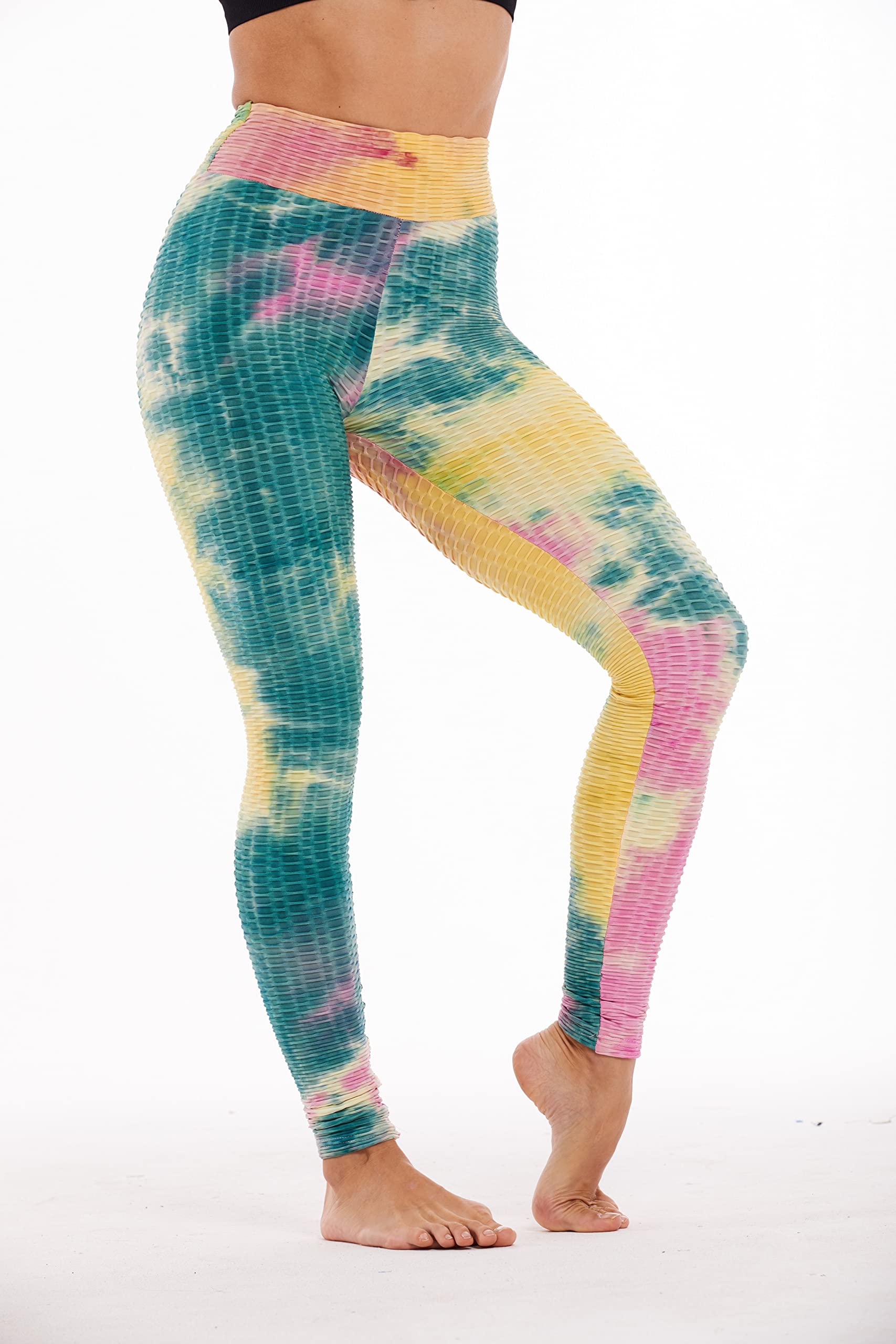 Yogazen Printed Capri Leggings - Yellow Green