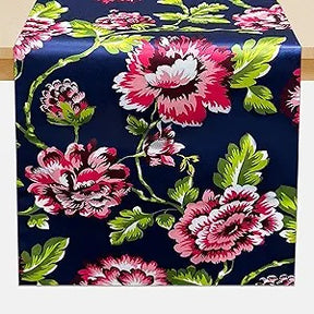 Decozen Table Runner - Japanese Print Floral Design Perfect for Kitchen Dining Room Home Decor Console Table Farmhouse