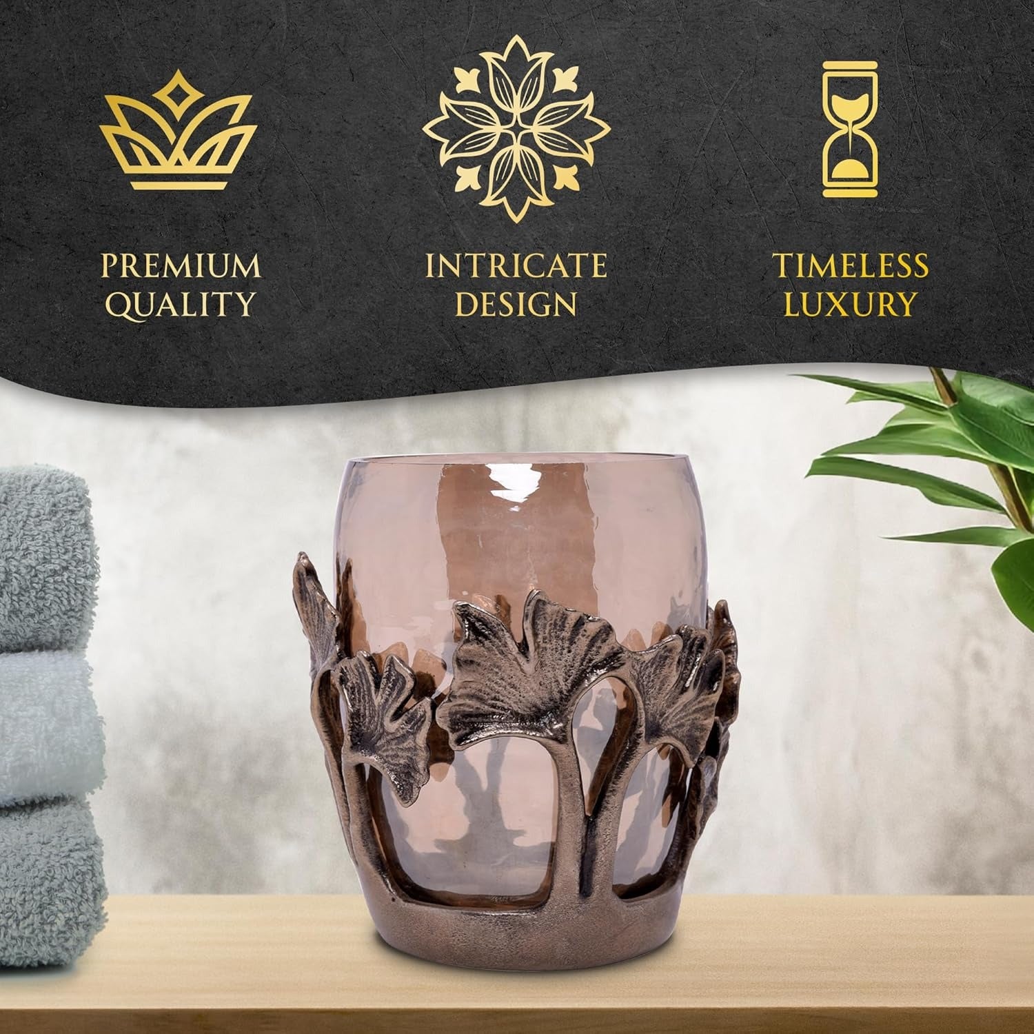Elegant Aura – Stylish Bathroom Tumbler Contemporary Decorative Home Accent