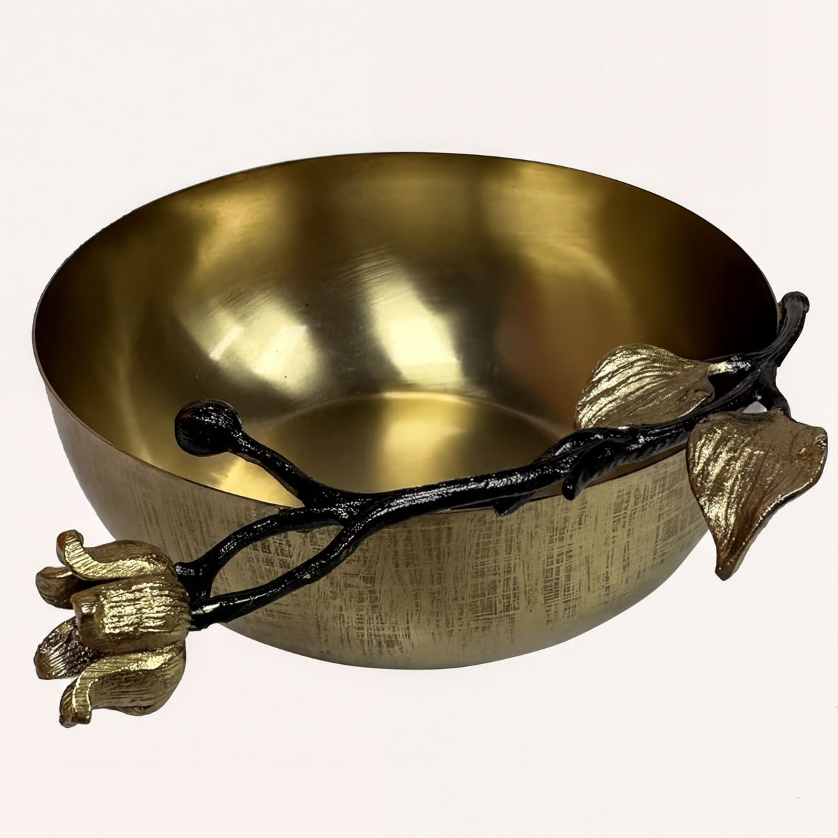 Small deep gold serving bowl by 827SELBA, perfect for kitchen décor or serving dishes, with a sleek, modern design.
