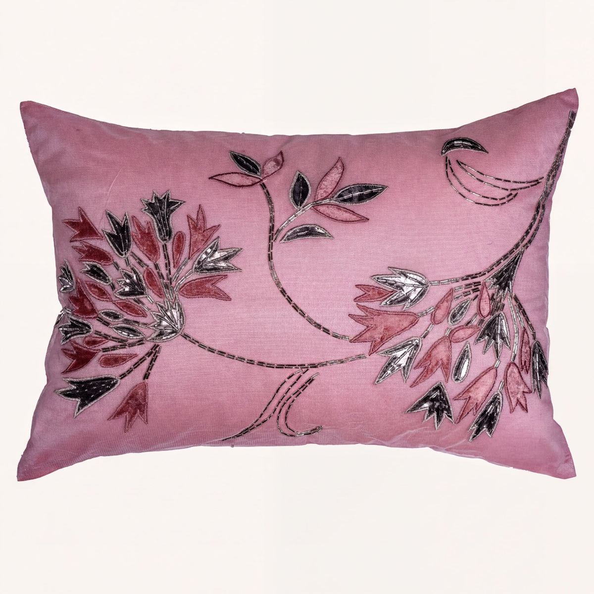 Set of 2 and 4 pink throw pillow covers, 14x20 inches, designed by CU6409-35-4, perfect for home decor.