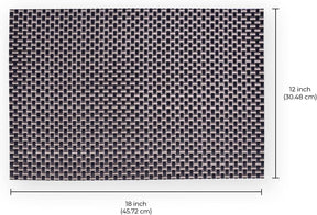 Decozen Placemats - Table Protector for Kitchen Decor Scratch Heat Resistant Placemats Washable Wipeable Indoor Outdoor Home Decor Table Place Mats Vinyl PVC 18x12 Inches - Black Gold - Decozen