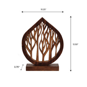 Lucky Tree Handmade Wooden Sculpture