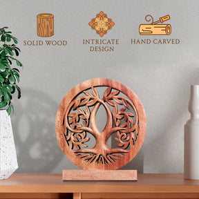 Tribune Tree of Life Wooden Sculpture - Medium