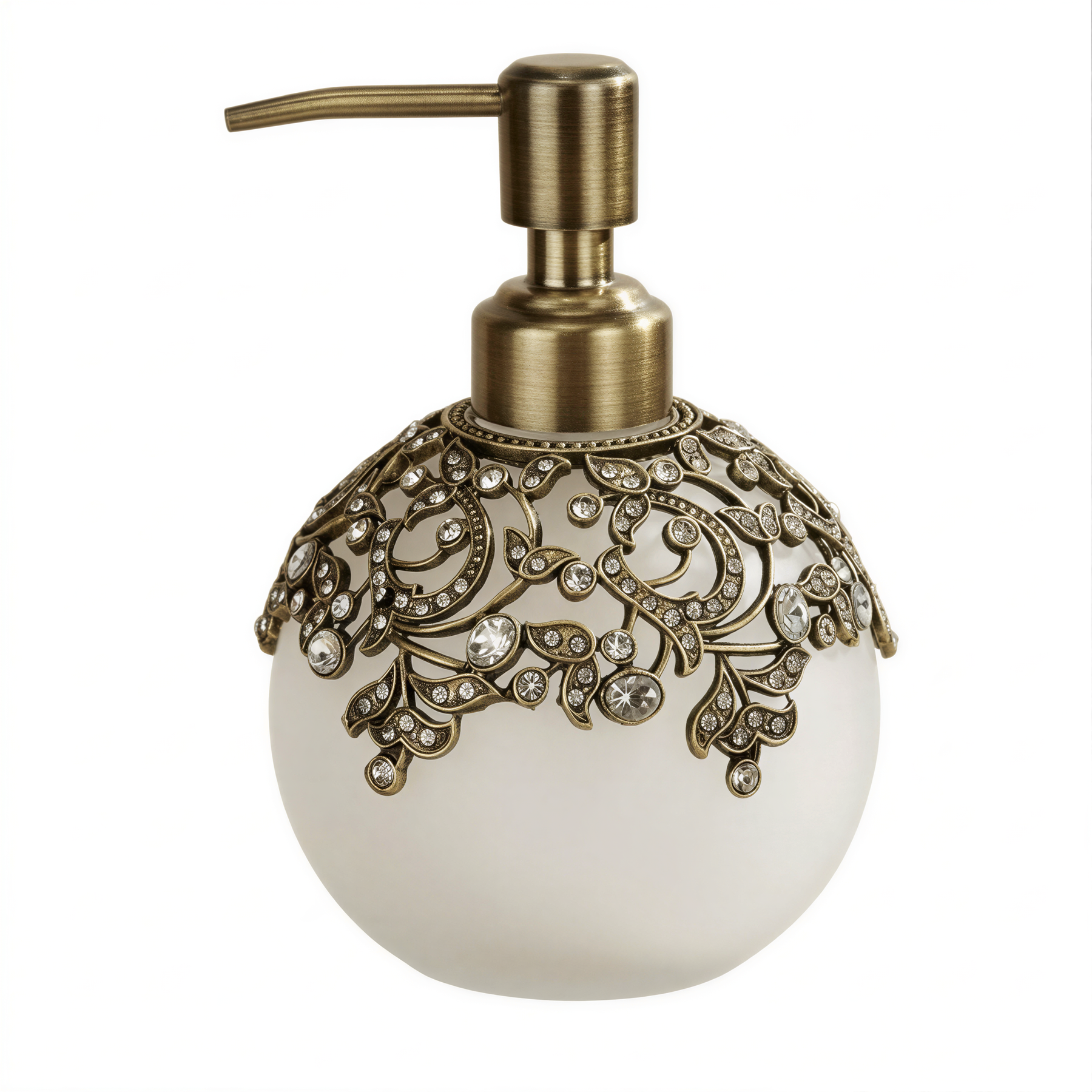 LB 24617 Antoinette Glow modern decorative bathroom lotion dispenser, handmade soap dispenser, 11.5 oz, elegant bathroom accessory