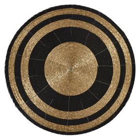 Set of four BD 023 014 beaded placemats with intricate beadwork, perfect for table decor and protection.