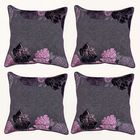 Set of 2 or 4 gray throw pillow covers, 18x18 inches, made by CU6303-45-4, featuring soft fabric and stylish design.