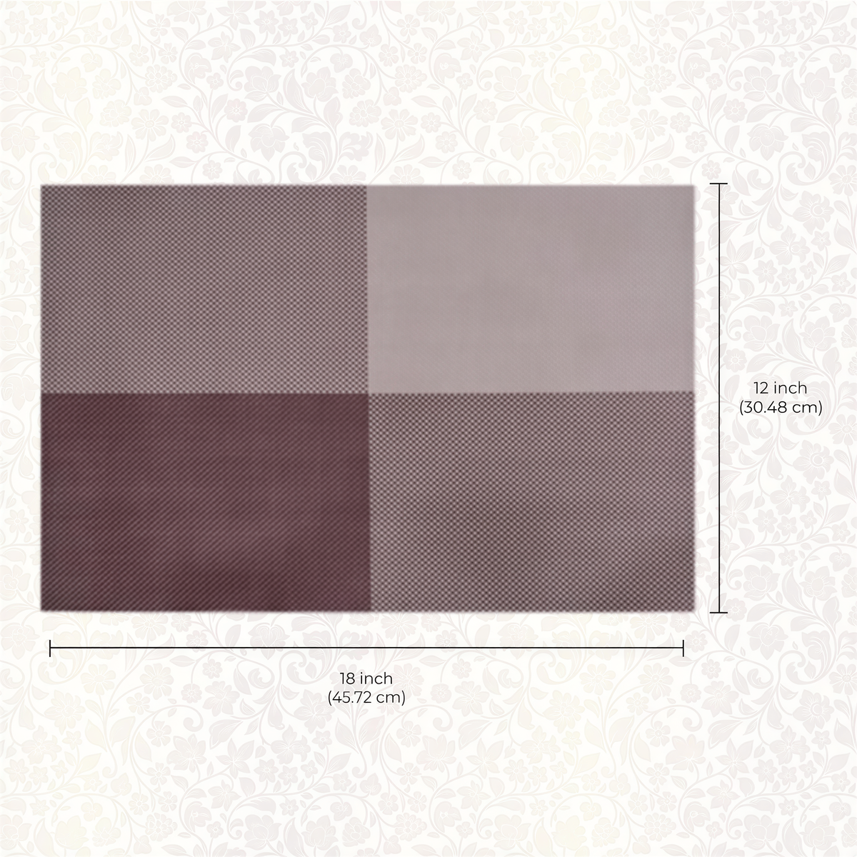 Set of four PVC Louvre placemats, heat-resistant table protectors for kitchen decor, by 22240, featuring stylish geometric designs.