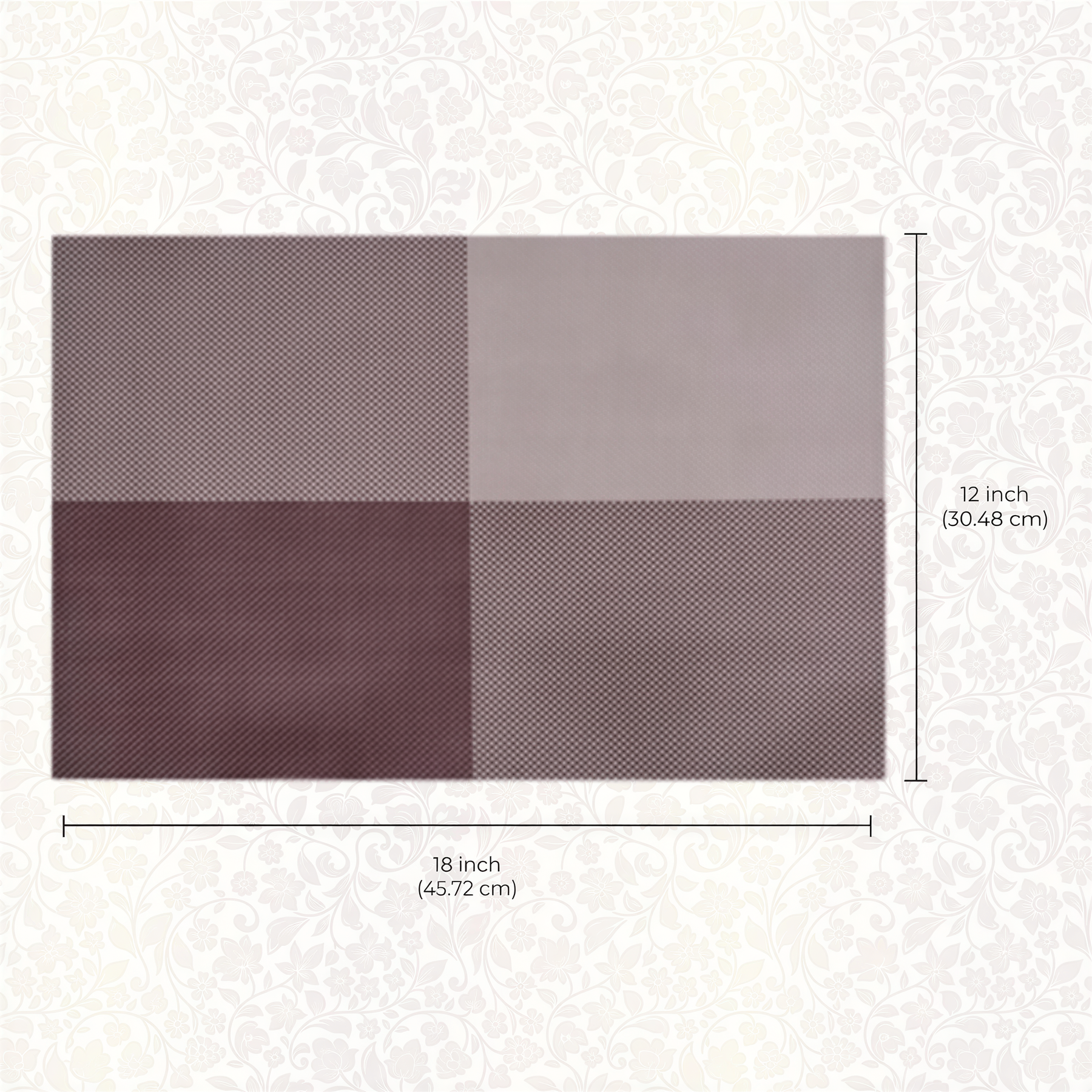 Set of four PVC Louvre placemats, heat-resistant table protectors for kitchen decor, by 22240, featuring stylish geometric designs.